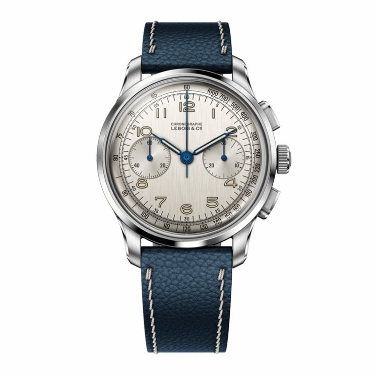 Lebois & Co Heritage Chronograph Linéaire Silver